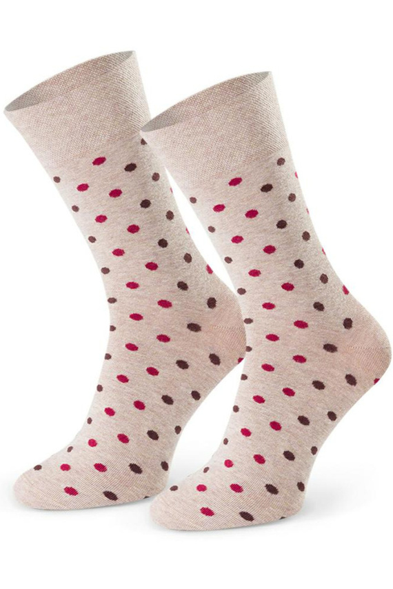 Steven Suitline art.056 beżowy 262– eleganckie skarpety męskie z wzorem