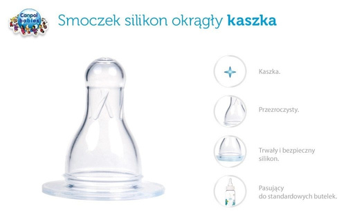 Smoczek Silikonowy Okrągły wolny Canpol Babies - 2szt.