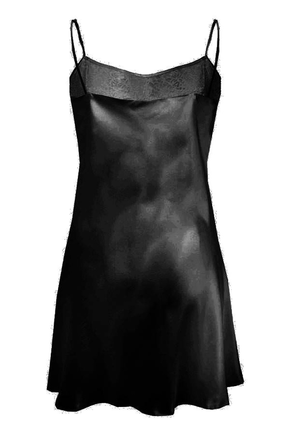 Halka satynowa koszulka damska Doreen DKaren - czarny