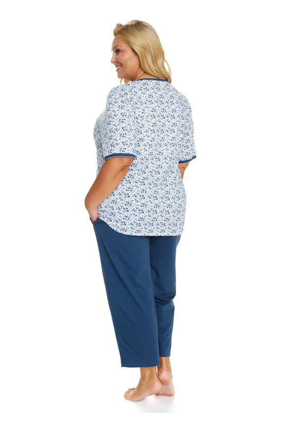 Piżama Damska Plus Size 5290 Doctor Nap - navy bloom