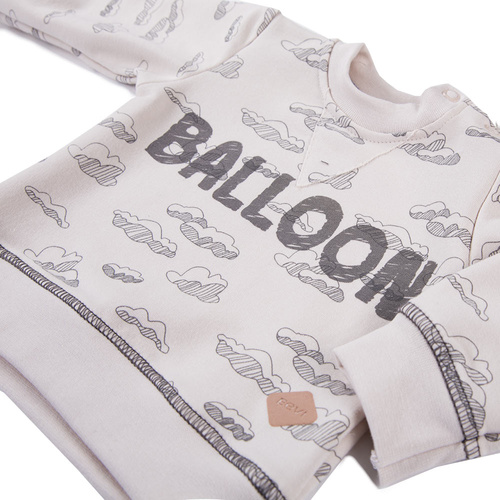 Bluza chłopięca Balloons Eevi- beż druk 