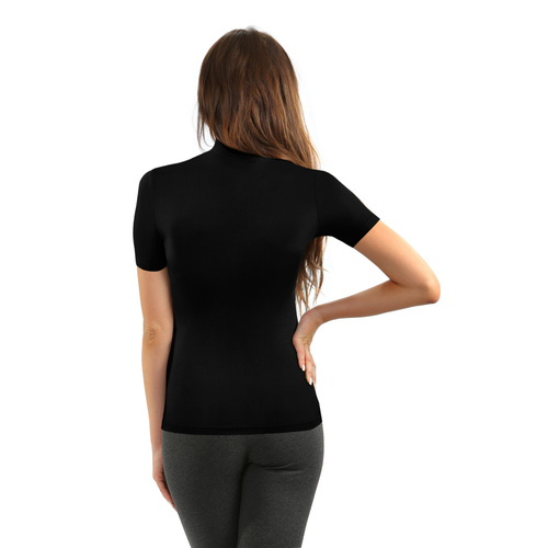 Bluzka damska krótki rękaw Felicia Sesto Senzo czarny