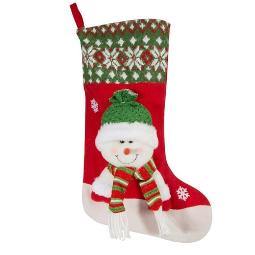 Skarpeta świąteczna but Snow 4 Eurofirany czerwony/zielony