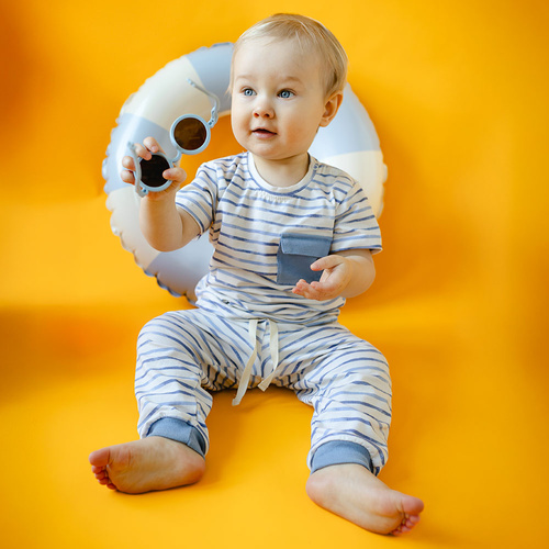 Spodnie bawełniane Elephant Eevi - paski