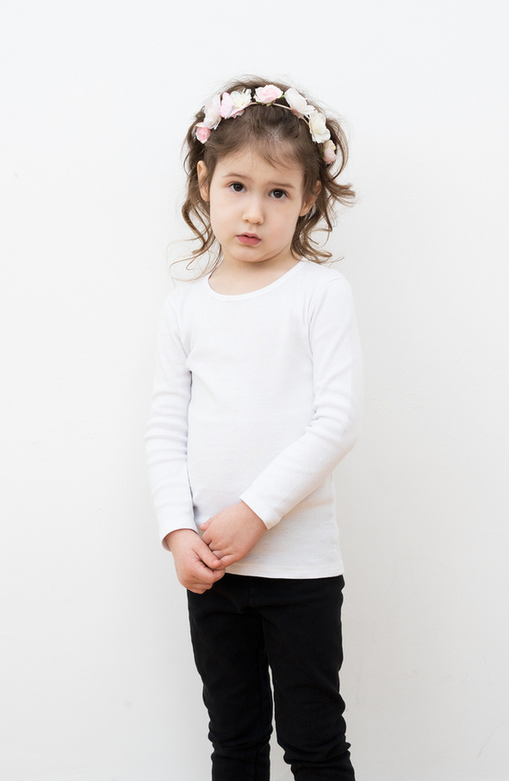 Podkoszulek z długim rękawem Tosia Italian Fashion- biały