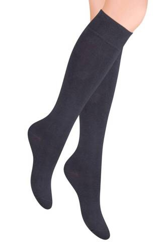 Art.072 Podkolanówki damskie gładkie Steven - 081 grafitowe