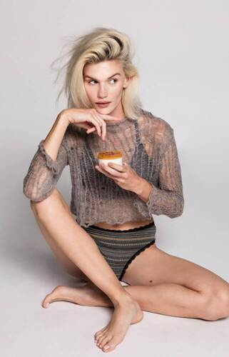 Figi Damskie L-1532 BI  A'2 Lama szary melanż