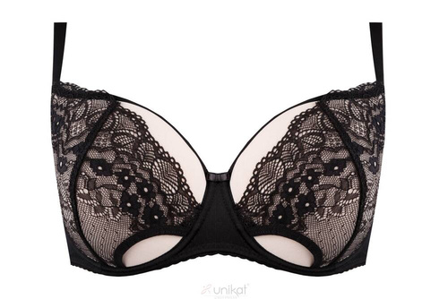 Biustonosz usztywniany Maude Unikat czarny/beżowy