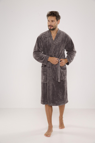 391 Hugo szlafrok męski De lafense - szary
