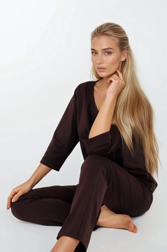 Piżama damska Bonjour Momenti Per Me espresso