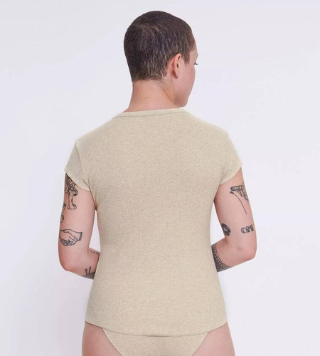 Bluzka z krótkim rękawem GO Ribbed T-Shirt Sloggi - Grey Combination