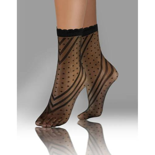 Skarpetki damskie rajstopowe Sesto Senso wzór 03 romby kropki