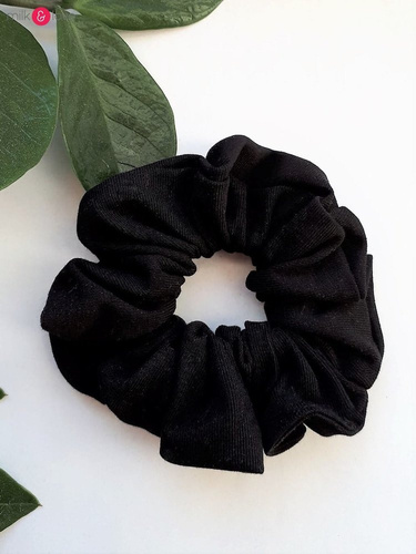 Gumka do włosów gładka Scrunchie Milk&Love ciemny błękit