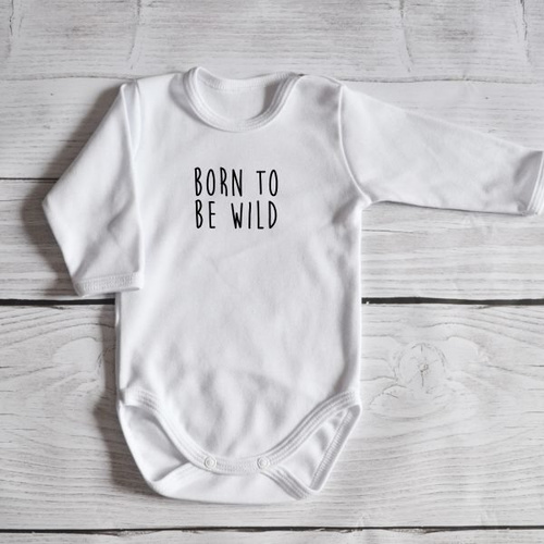 Body długi rękaw "Born to be wild" Moocha czarne