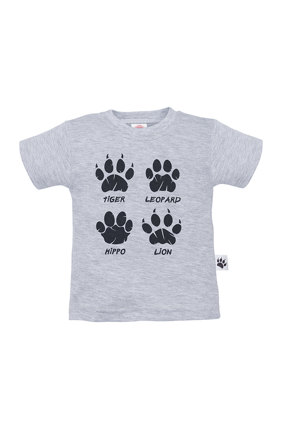 "WILD WORLD" Bluzka bawełniana z krótkim rękawem Makoma czarny