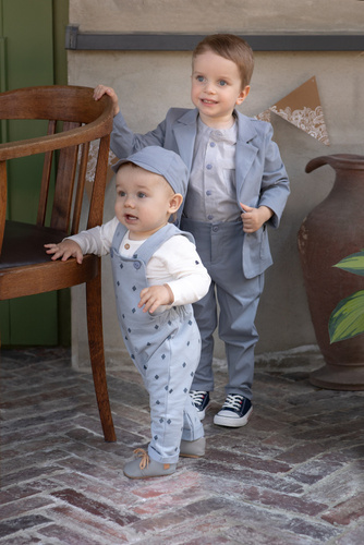 Ogrodniczki niemowlęce Charlie Pinokio - niebieski