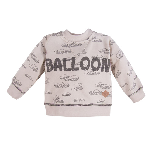 Bluza chłopięca Balloons Eevi- beż druk 