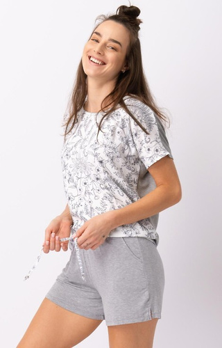 Piżama Damska LNS 544 Key szary