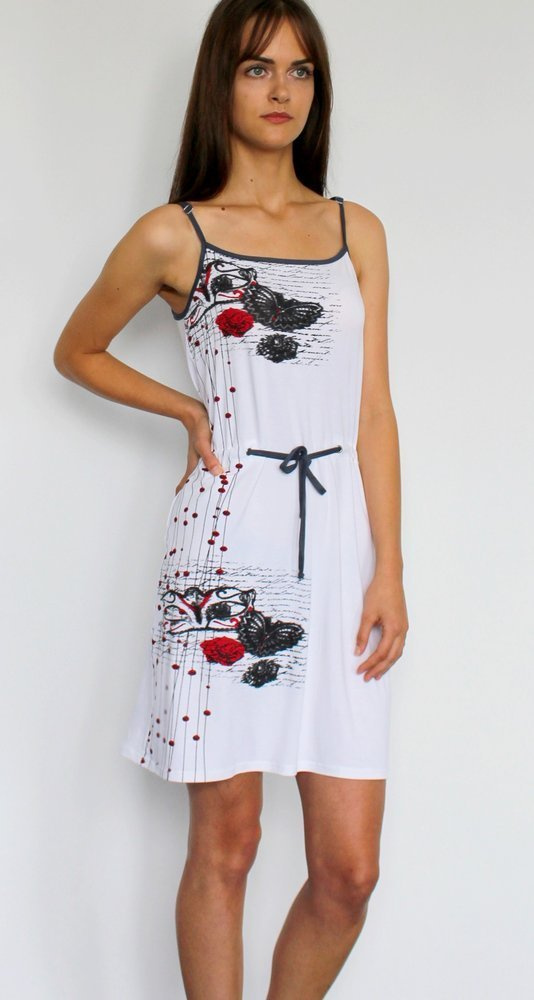 Koszula nocna na ramiączkach 426 Alejandra II Forex - biały