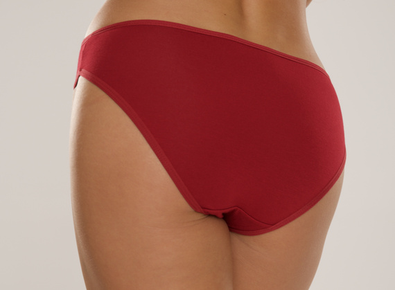 De Lafense 004 Limited – figi klasyczne damskie, wiskoza z elastanem - bordowy