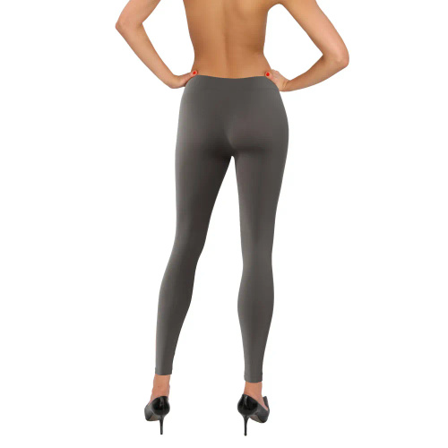 Legginsy Long bezszwowe kryjące długie Sesto Senso grafitowy