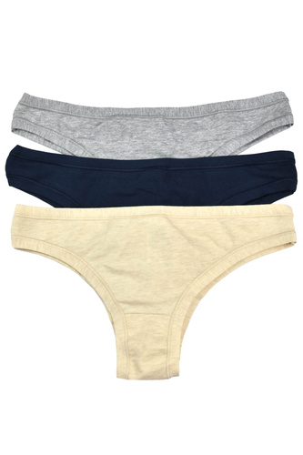 Cotonella GD139 Brazilian – figi damskie 3-pak, bawełna z elastanem, kobiecy krój