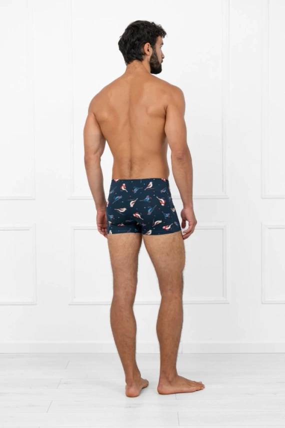 Italian Fashion Remiz – wygodne bokserki męskie z oryginalnym motywem ptaków