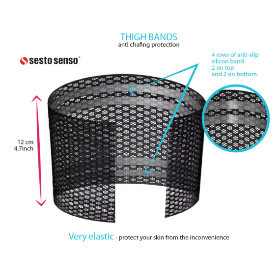 Opaska na uda koronka wzór 2 Sesto Senso -czarny