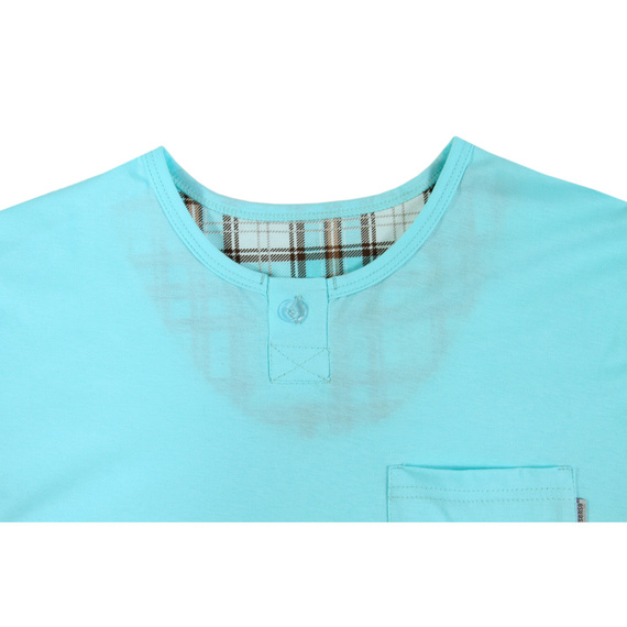 Piżama męska krótki rękaw 2576/17 Sesto Senso turkusowy