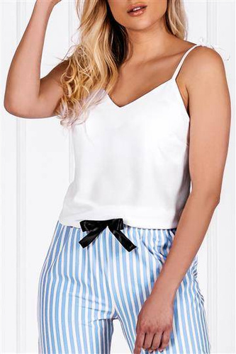 Piżama damska Erica Momenti Per Me white-baby blue 