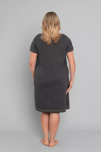 Koszula nocna damska Wolta Italian Fashion- ciemny melanż/zielony