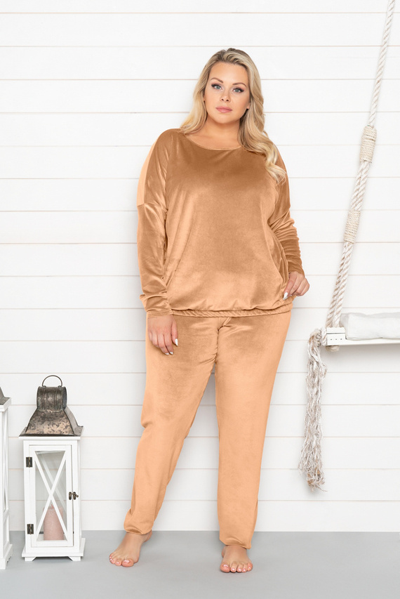 Komplet Damski dł. rękaw, dł. spodnie Juga Italian Fashion czarny