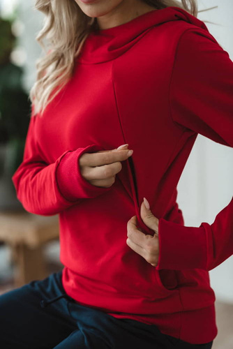 Bluza do karmienia Milk Please Milk&Love czerwony