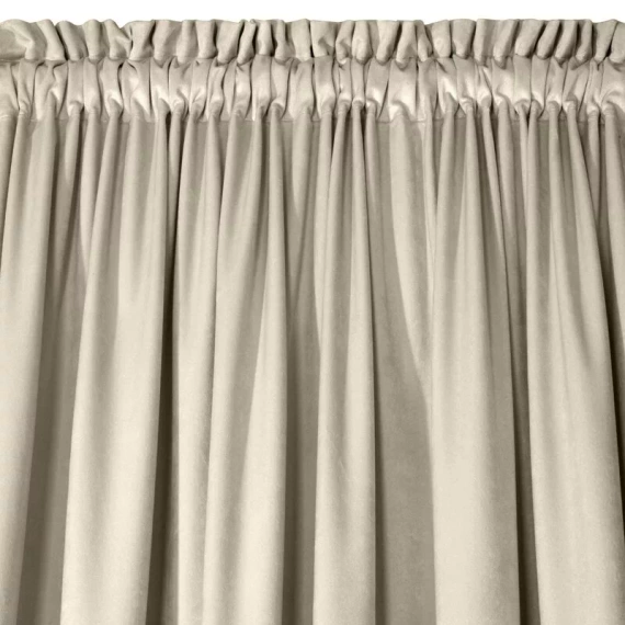 Zasłona welurowa na taśmie Melanie Eurofirany kremowy