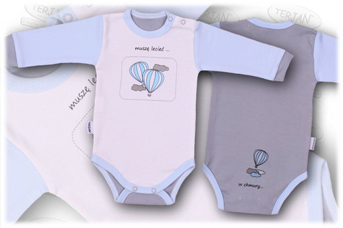 Body długi rękaw "BALONIK" różowy Terjan