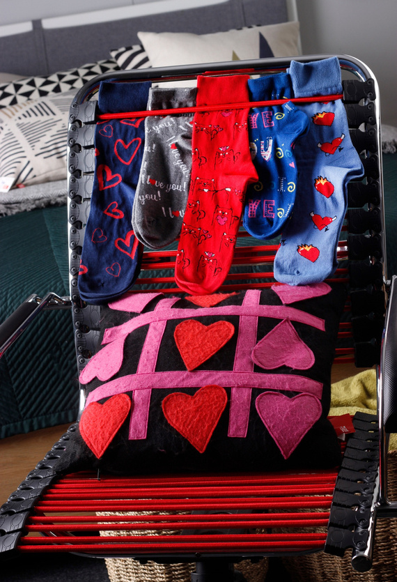 W84.01P Woman Casual Skarpety Walentynkowe damskie Wola 199/B6R - navy