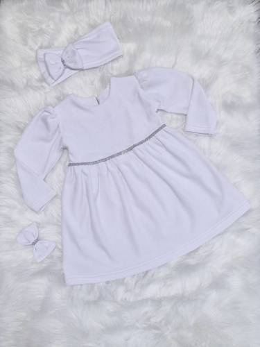 Sukienka Amelka długi rękaw Bambarillo biały