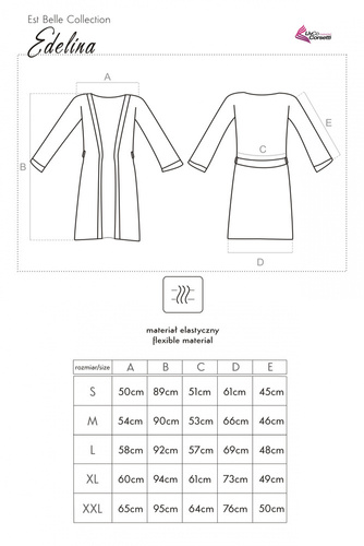 Szlafrok damski Edelina Pearl LC 90520 Est Belle Collection LivCo Corsetti