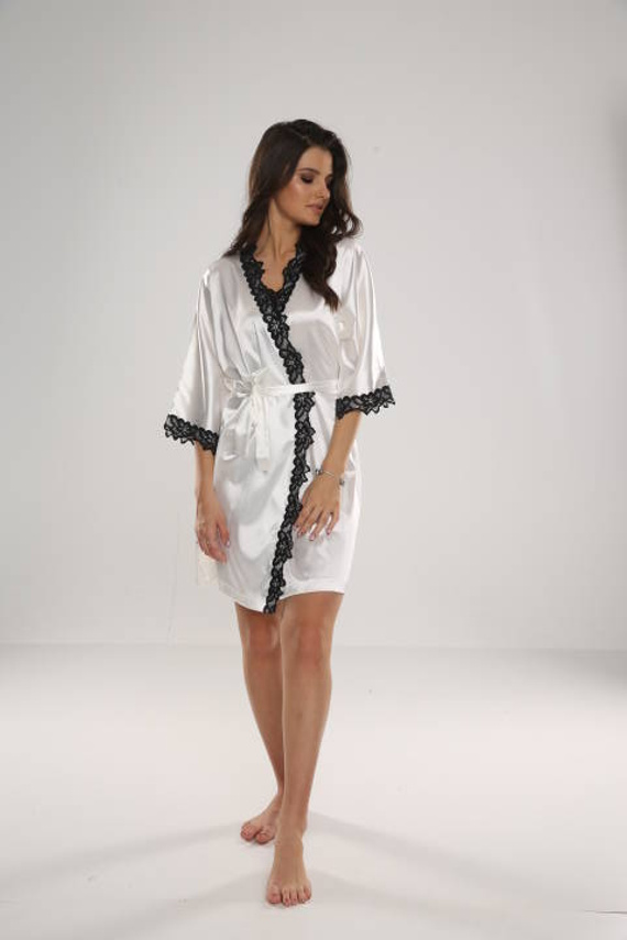 Szlafrok damski 929 Kleoree De Lafense - pearl