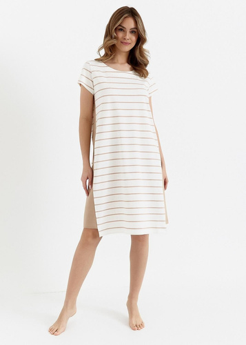 Koszula nocna z bawełny 451  Cana - ecru cappuccino