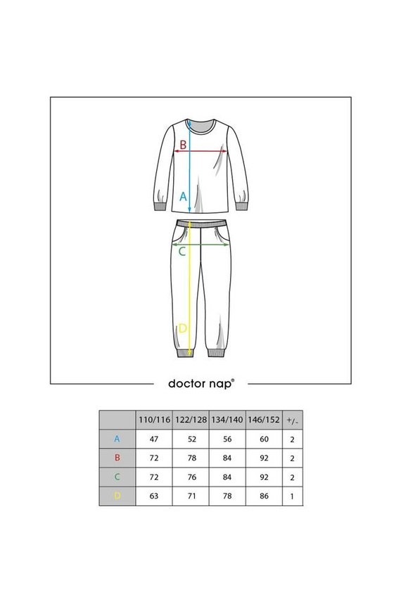 PDU.4493 "Black Red Moon Viscose" Piżama dziecięca Unisex Doctor Nap - red