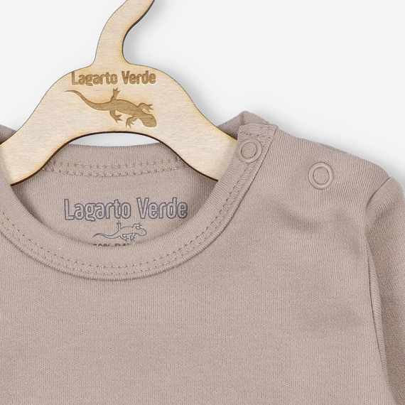 Bluzka gładka Lagarto Verde - beżowy