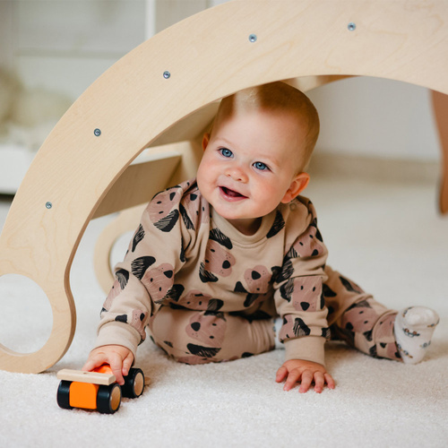 Bluza dresowa dla chłopca Puppy Playtime Eevi - beżowa