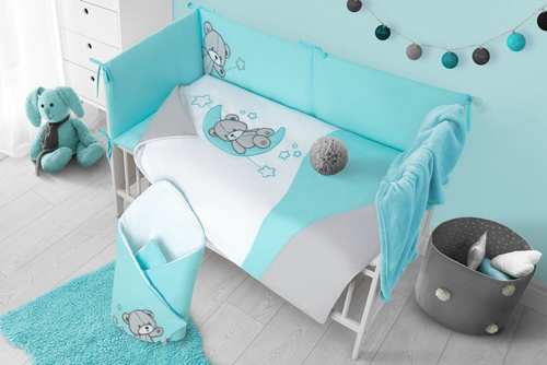 Pościel 2-elementy "TEDDY BEAR" Belisima turkusowa