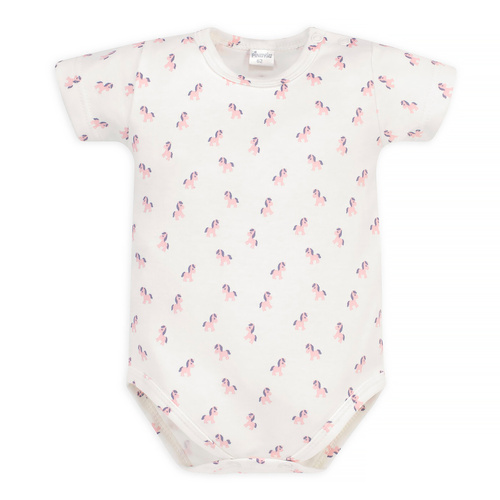 Body z krótkim rękawem Lovely Day Pinokio - ecru koniki