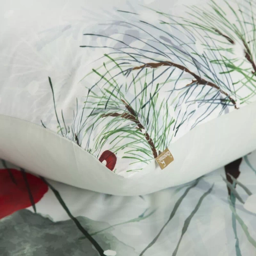 Pościel świąteczna Robin choinka z stroik Eurofirany szary 