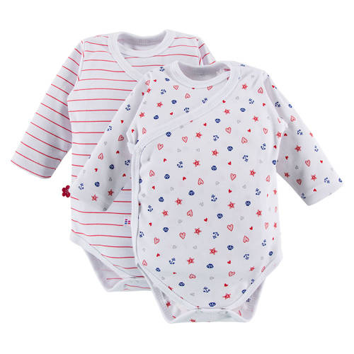 Body kopertowe Small & Unique 2-pak Eevi - biały druk