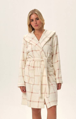 Szlafrok damski 41877 Fina Henderson - kremowy