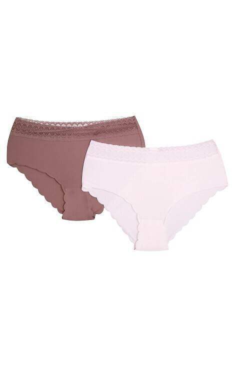 Figi damskie 2-pak 42826 Polly 2 Henderson - karmelowy-różowy