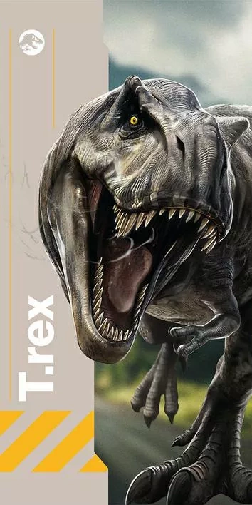 Dziecięcy ręcznik plażowy Jurassic World Rebirth Jerry Fabrics | Kolorowy, miękki, bawełniany